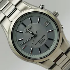 （T759）希少！良品 正常稼動【渡辺力氏デザイン】SEIKO セイコー 電波ソーラー SPIRIT スピリット TITANIUM SBTM111 7B42-0AN0 ホワイト 人気 時計 メンズ ユニセックス