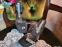 Alexander Wang アレキサンダーワング クリスタル クリア pvc ストラップ サンダルのサムネイル