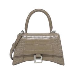 極美品】バレンシアガ アワーグラスクロコ 2WAY ベージュ 593546 