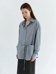 最終価格 CLANE CHECK POCKET OVER SHIRT サイズ1 - メルカリ
