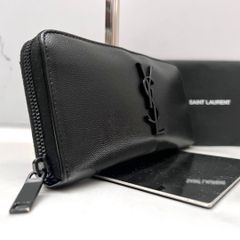 ◇箱付き極美品◇グッチ シマレザー ラウンドジップ長財布 ブラック