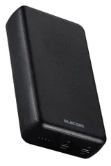 エレコム 20000mAh 20W USB PD対応 2ポート Type-C ケーブル付属別売り 機内持ち込みOK 【 iPhone 15 SE3 iPad 第10世代 等対応】 ブラック EC-C24BKk2-677