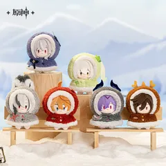 原神・公式 ぬいぐるみ(雪中嬉楽)鍾離 スカーク タルタリヤ ナヒーダ ドゥリン アルレッキーノ B1のサムネイル