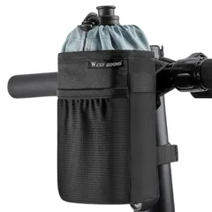 PURUMACA ステムバッグ 自転車 ドリンクホルダー フロントポーチ 小型 保冷 スマホ 携帯収納ポケット付き ハンドルバーバッグ ロードバイク 撥水加工 自由調節可能 マウンテンバイク クロスバイク のサムネイル