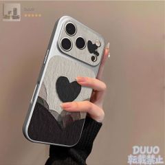 可愛い foxy illustrations iPhoneケース ブラックとシルバー CASETiFY