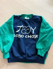 ボボショーズ Joy スウェットTシャツ ネイビー/グリーン