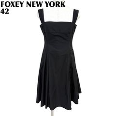 美品】 FOXEY NEW YORK ノースリーブワンピース 42 ブラック - メルカリ