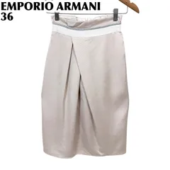 【美品】 EMPORIO ARMANI タイトスカート 36 ピンクベージュ無地のサムネイル