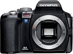 [중고] OLYMPUS 올림푸스 디지털 SLR 카메라 E-500 블랙 바디 단체