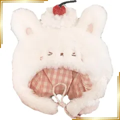 【新品】 ぬいぐるみ用着ぐるみキャップ　うさぎ×ホイップ　10cm用 ぬい服 着ぐるみ アクセサリー 推し活 オタ活 人形 マスコット kpopdoll コスチューム [並行輸入品] 1