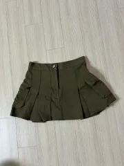 カーキ カーゴ ミニスカート sサイズ