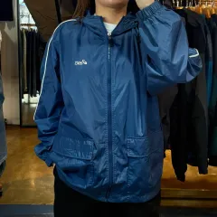 アシックス asics ネイビー ウィンドブレーカー