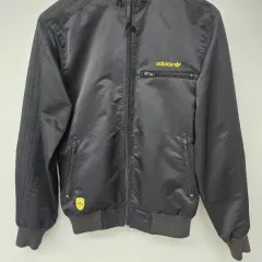 アディダス オリジナルス メンズ ブラック ロゴ ジップアップ ジャケット 95