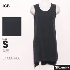美品 ICB ワンピース 膝上丈　ノースリーブ　スリット　バックロング　シンプルのサムネイル