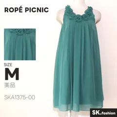 美品 ROPÉ PICNIC ワンピース 膝丈　ノースリーブ　フレア　ドレープ　パーティー　お呼ばれ