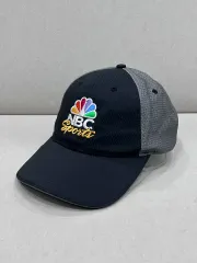 ヴィンテージ NBC Sports メッシュ ベースボールキャップ 帽子 ブラック グレー