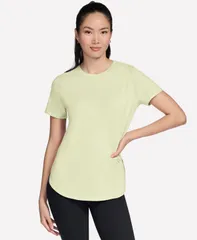 スケッチャーズ レディース トップス Tシャツ Skechers Womens Active Go Walk Wear Go Dri Swiftunic TShirt Lemon Yellow Briのサムネイル