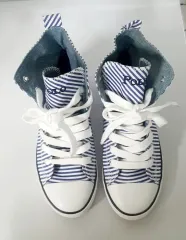 正規品 POLO RALPH LAUREN ストライプ ハイトップ 225 230