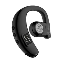 ☆新品☆Hmusic 片耳イヤホン Bluetooth5.4（日本語音声と左右耳兼用）耳掛け式ぶるーとゅーす イヤホンENCマイク付き ハンズフリー通話 IPX5防水 Type-C急速充電 20時間再生 LEDバッテリー残量表示 物理ボタン 自動ペアリング 瞬