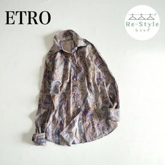 美品・近年⭐️ETRO エトロ 長袖ドレスシャツ ストレッチ ペイズリー柄 