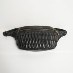 美品 BACK DROP バックドロップ Leathers DIA WAIST BAG レザー 