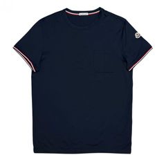 極美品】モンクレール ボーダー ポケット Tシャツ ワッペン付 XL