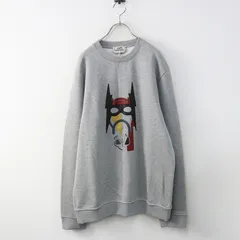 美品 最高級 メンズ 2022年 エルメス HERMES レザー使い ホースデザイン 裏毛スウェット シャツ XL グレー┃//男性用【2400014950427】のサムネイル