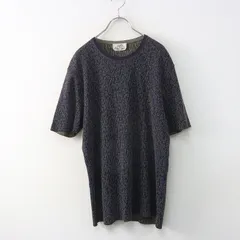 美品 メンズ エルメス HERMES H総柄ジャガード クルーネック ニット 半袖Tシャツ XL ネイビー┃//イタリア製 TEE 男性用【2400014950441】のサムネイル