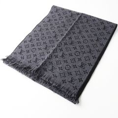 LV エシャルプ・モノ クラシック M70520 マフラー ブラック×グレー