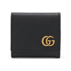 GUCCI グッチ GGマーモント コインケース 小銭入れ コインパース レザー ブラック 黒 ゴールド金具 473959