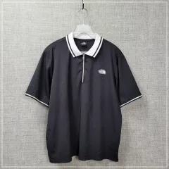 1265 ザノースフェイス ブラック ハーフジップ半袖 メンズ105