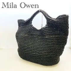 Mila Owen ミラオーウェン ペーパーバッグ カゴバッグ トートバッグ 09WGB191506 リゾート カジュアル リネンライニング F ブラック  レディース 鞄 _218067のサムネイル