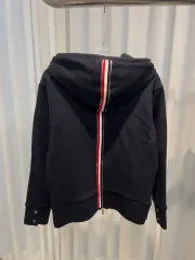 Thom Browne 白 3本線 ロゴ スポーツブラ ジップアップ レディース ネイビーのサムネイル