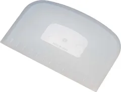 タイガークラウン スパテラ・スケッパー 白 145×3×97mm 目盛付ドレッジ ポリエチレン 生地 流し込む ならす 裏ごし 555のサムネイル