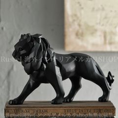 美品】ライオン 木彫 ヨーロッパ 置物 インテリア 工芸品 美術品 A3371