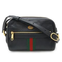 GUCCI ショルダーバッグ オフィディア レザー シェリー GG ブラック 黒