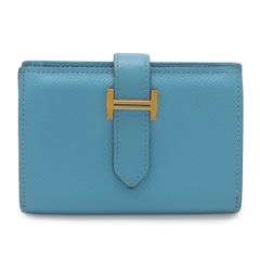 暇暇人 様】HERMES エルメス ベアンミニ カードケース レザー ブルー系 
