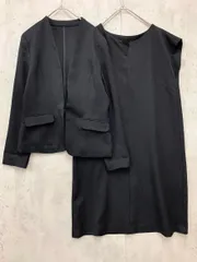 sucre シュクレ セレモニースーツ ノースリーブワンピース ノーカラージャケット セットアップ sizeM/ブラック ■■ レディース