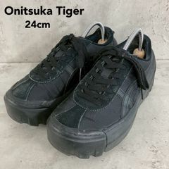 Onitsuka Tiger 오니츠카 타이거 24.0 cm DELEGATION CHUNK 데레게이션 청크 스니커 블랙 블랙 후저 로우 컷 슈즈 신발 1183A585 캐주얼 희소 모드 스트리트 ■■