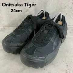 Onitsuka Tiger オニツカタイガー 24.0cm DELEGATION CHUNK デレゲーション チャンク スニーカー ブラック 黒 厚底 ローカット シューズ 靴 1183A585 カジュアル 希少 モード ストリート ★ ■■