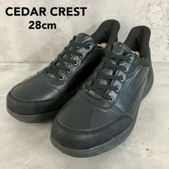 CEDAR CREST セダークレスト 28.0cm スニーカー ブラック 黒 カジュアルシューズ ウォーキング 紐靴 ローカット ビジネス 仕事 通勤 通学 軽量 運動靴 クッション性 合成皮革 シンプル 定番 人気モデル CC-60950 ★ ■■