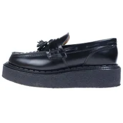 COMME des GARCONS (コムデギャルソン) ×GEORGE COX ジョージコックス レザー チャンキーソール タッセルローファー ブラック 15516VIのサムネイル