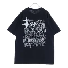 STUSSY (ステューシー) グラフィックロゴプリント 半袖クルーネックTシャツカットソー ブラック