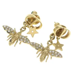 Christian Dior (クリスチャンディオール) CDロゴ ビー ドロップ ピアス ゴールドのサムネイル