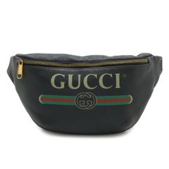 4120△ GUCCI ブラック レザー ボディバッグ シェリーライン - メルカリ