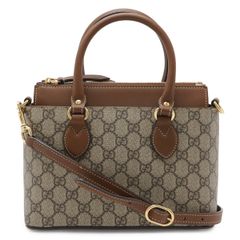 美品】GUCCI 387603 2WAY ハンドバッグ キャンバス/レザー - メルカリ