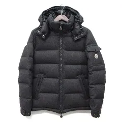 モンクレール MONCLER モンジュネーブル MONTGENEVRE ウール ダウン ジャケット フード付き グレー 0のサムネイル