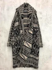 ゴア　NATURAL VINTAGE GOA オルテガ柄ニットガウン　コート 予約販売】カーディガン ニットガウン メンズ アウター ネイティブ柄