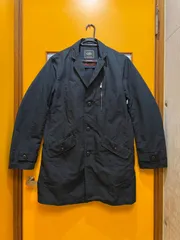 Y【Y7-72】◇ PAZZO　44サイズ　小松精錬コラボレーション　チェスターコート　紺色　メンズのサムネイル