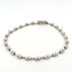 ☆750WG ダイヤ0.72ct付きステーション ブレスレット 17cm☆ - メルカリ